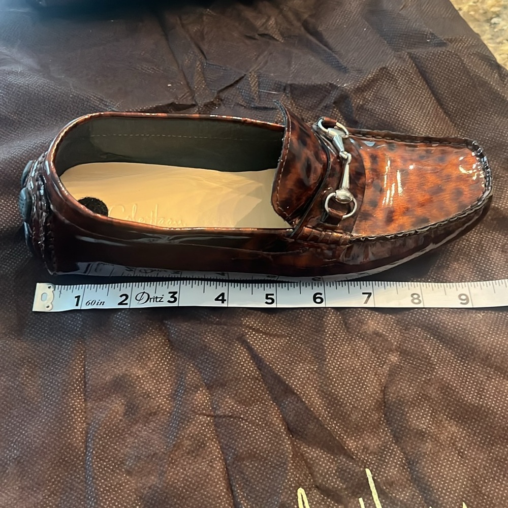 NWOT- Cole Haan Womens Loafers with silver metal hardware tortise color disc shi - Picture 16 of 16